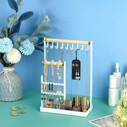 6Pcs 4.3x2.2 Inch PU Leather Pierced Earring Organizer Hanging Case 32 Holes - Image 5