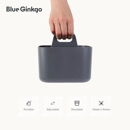 BLUE GINKGO Small Stackable Organizer Caddy – Korean-Made Portable Tote - Image 5