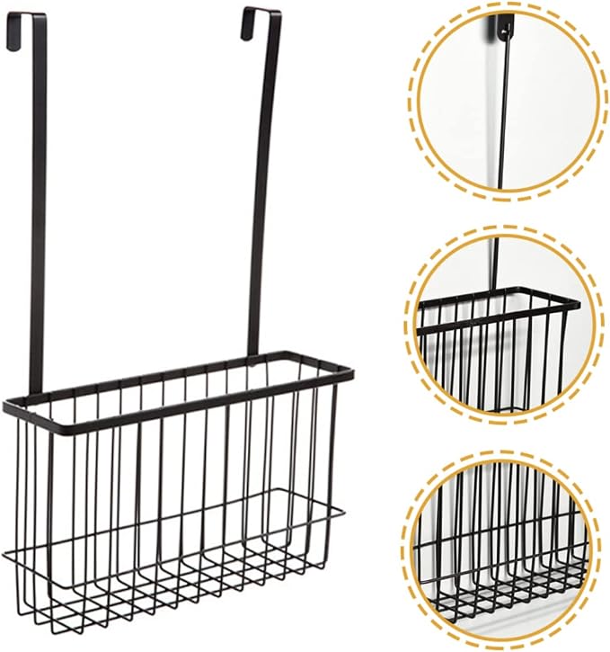 GLEAVI Kitchen Cabinet Door Hanging Basket Punch Iron Wire Storage Organizer - Image 9