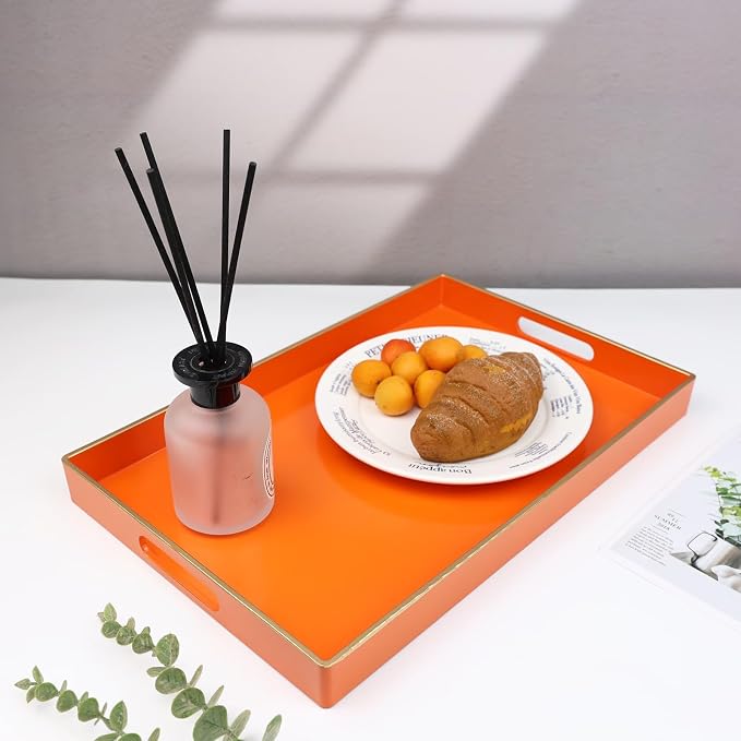 Spsyrine Orange Decorative Serving Tray - Image 7