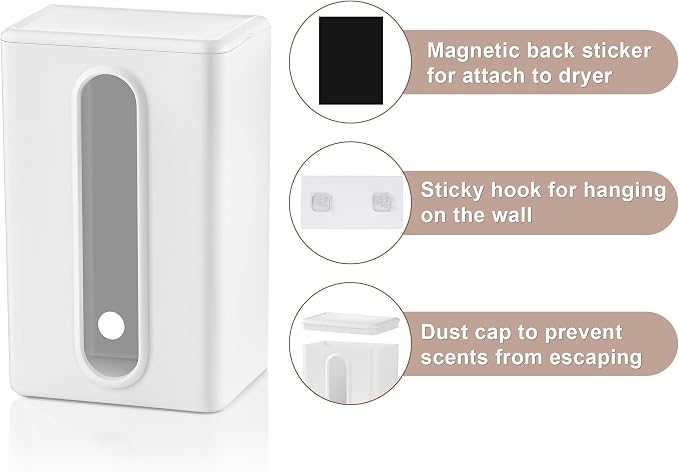 Magnetic Dryer Sheet Holder for Laundry Room, Dryer Sheet Container, Dryer - Image 3