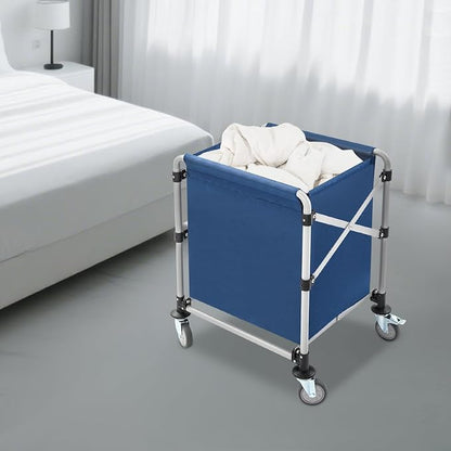 Commercial Laundry Cart with Wheels, Folding Laundry Hamper Cart, Heavy Duty - Image 7