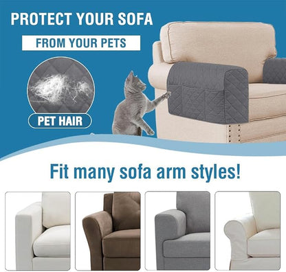 H.VERSAILTEX Couch Arm Covers Water Resistant Armrest Covers - Image 5