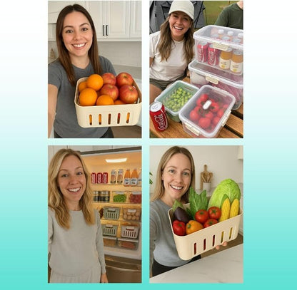 5-Pack Fruit Containers for Fridge Keep Fresh – Airtight Food Containers - Image 2