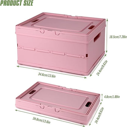 Collapsible Storage Crate, Foldable Plastic Basket - Image 2