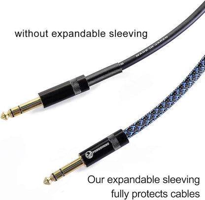 100ft - 1/4 inch PET Expandable Braided Sleeving – BlackBlue – Alex Tech - Image 2