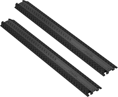 VEVOR 2 PCs Thermoplastic Rubber Drop Over Cable Cover Ramp, 000 lbs/axle Load by VEVOR
