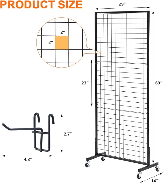 Eastern Tree 1 Pack 2.5'x 6' Three Pieces Grid Wall Panels Stand - Image 3