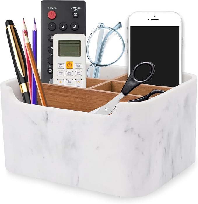 Desk Organizers, Marble Remote Holders - Image 2