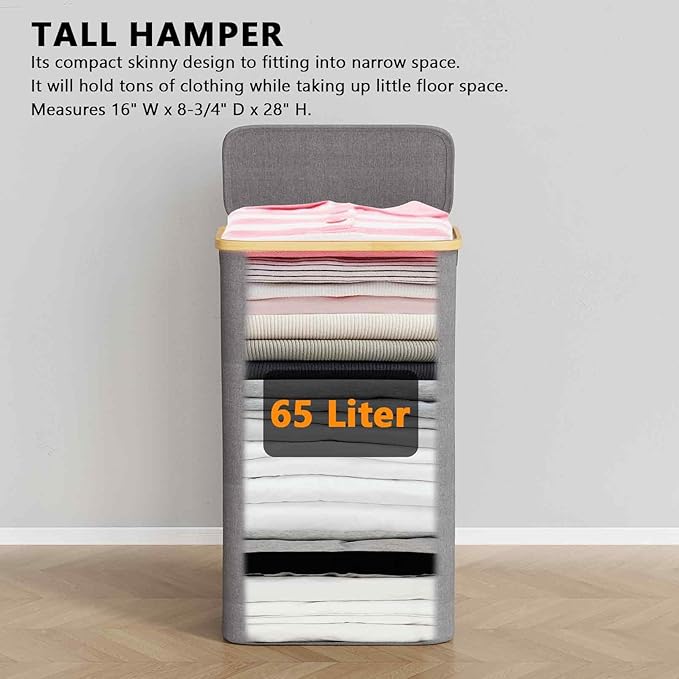SpaceAid Slim Laundry Hamper - Image 4