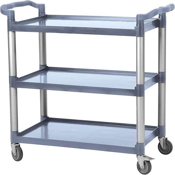 3-Tier Plastic Service Utility Cart by Unknown