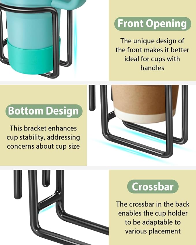 Kevenal Shopping Cart Cup Holder, Hanging Cup Holder - Image 3