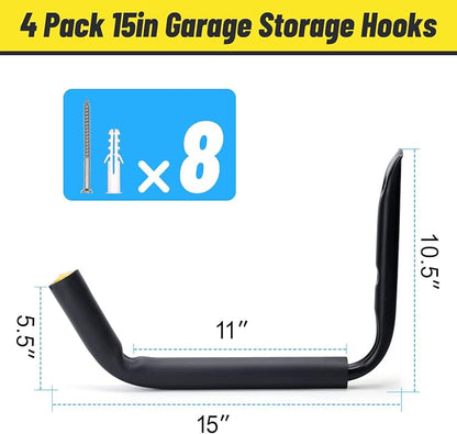 GEEDAR 100 LB Capacity Heavy Duty Garage Storage Hooks Kayak Storage Hanger - Image 2