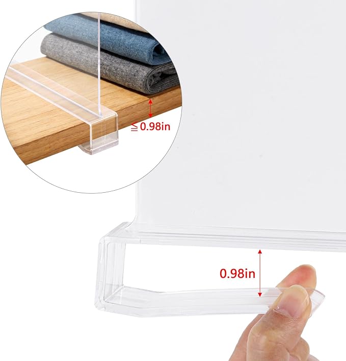 LoveBB 12 Pack Shelf Dividers for Closet Organizers and Storage - Image 6