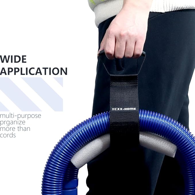 2 PCS Heavy Duty Cord Storage Wrap Holder Extension Hook and Loop Cord Hose - Image 7