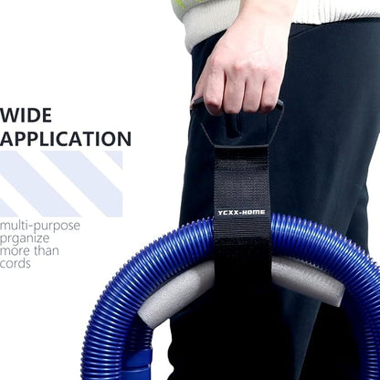 2 PCS Heavy Duty Cord Storage Wrap Holder Extension Hook and Loop Cord Hose - Image 7