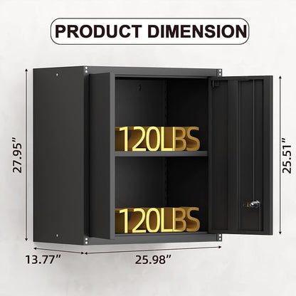 Steel Wall Cabinet, Metal Locking Wall Cabinet, Wall Hanging Metal Cabinet - Image 3