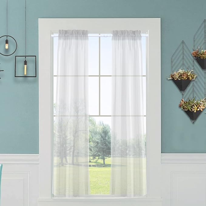 AIZESI Spring Tension Rods Adjustable 26 to 39 inch Tension Curtain Rod Small - Image 6