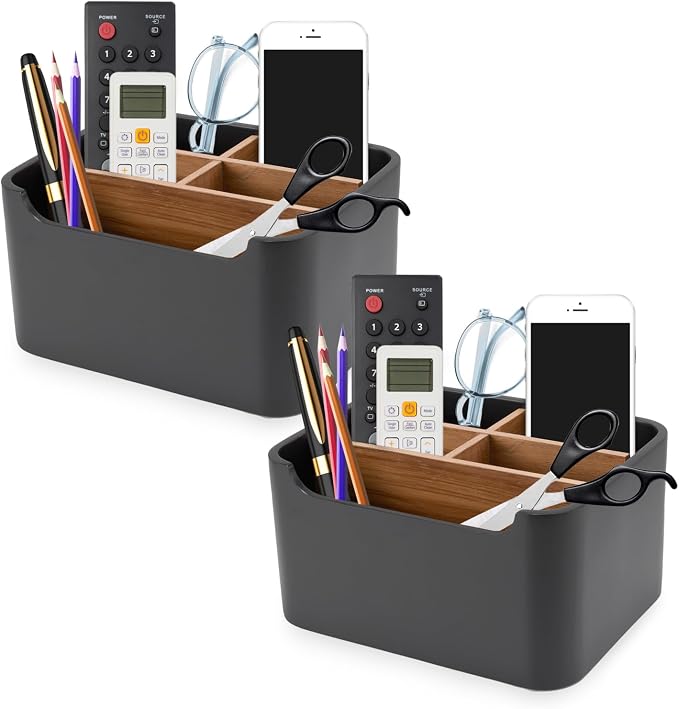 Stylish Desk Organizers and Remote Control Holders in Black, Pen Phone Holder - Image 8