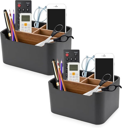 Stylish Desk Organizers and Remote Control Holders in Black, Pen Phone Holder - Image 8