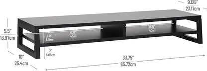 Mind Reader 2-Tier MDF Double Monitor Stand, Dual Screen Riser - Image 3