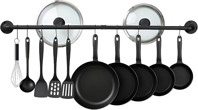 Pan Pot Lid Utensil Hanger Rack by Unknown