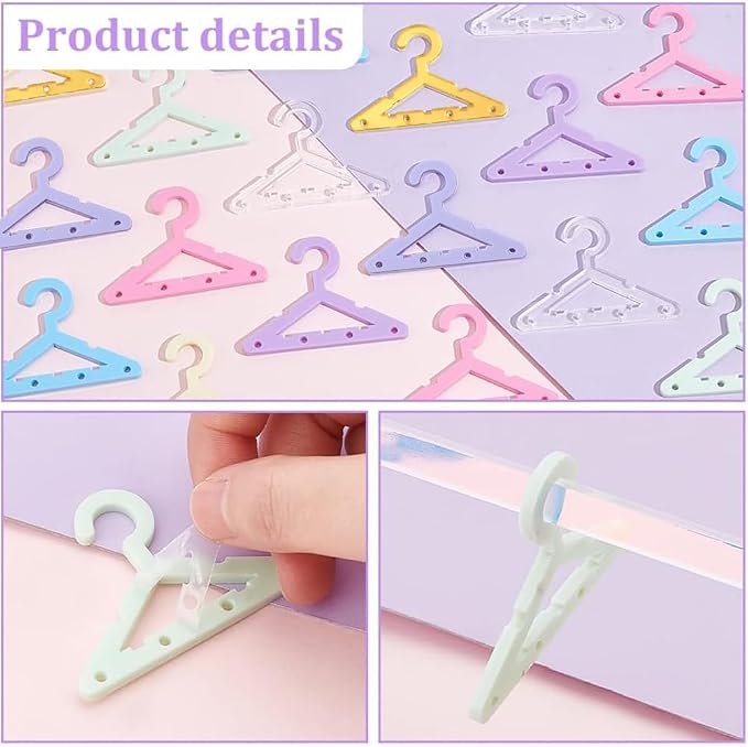 PH PandaHall 42pcs Clothes Hanger Earring Holder Necklace Mini Hanger Rack - Image 3