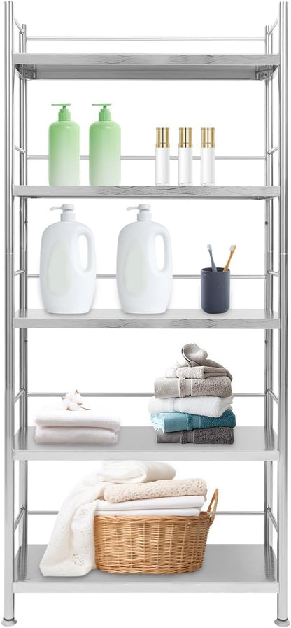 5-Tier Adjustable Rack Storage, Heave Duty Shelf Storage Unit Up to 22lb Each by Unknown