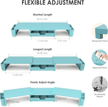 OPNICE Desk Organizers and Accessories, Dual Monitor Stand Riser - Image 3