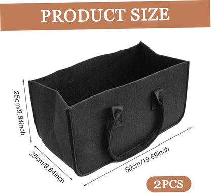 Felt Storage Bins 2Pcs 20x10x10 Inch Large Capacity Felt Basket - Image 3