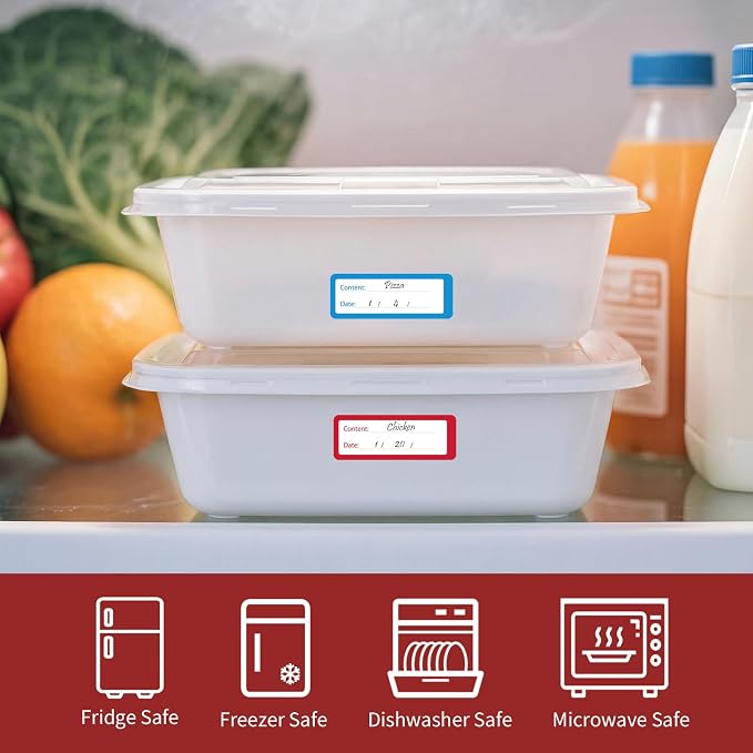 1000 Freezer Labels with Dispenser, No Residue, Strong Adhesive, Waterproof - Image 8