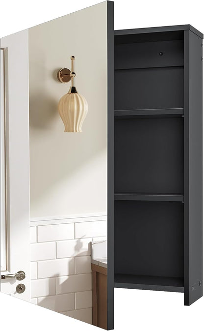 Bathroom Medicine Mirror Cabinet, 17.7'' x 23.6'', Wall-Mounted Bathroom Vanity - Image 9