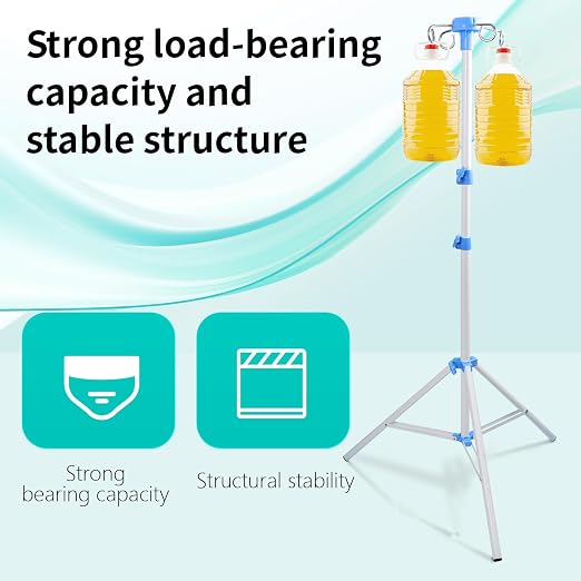 Lefeke IV Pole Portable for Traveling, Adjustable IV Stand - Image 5