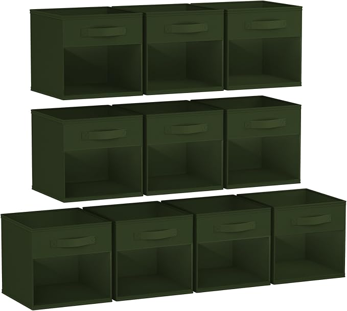 DIMJ Storage Cubes, Cube Storage Bin, 10 Pack Foldable Baskets by DiMJ