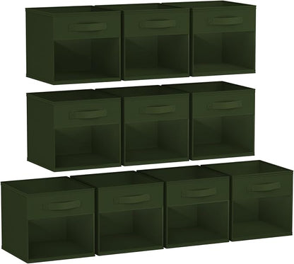 DIMJ Storage Cubes, Cube Storage Bin, 10 Pack Foldable Baskets by DiMJ