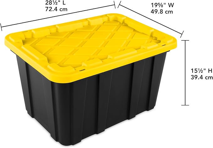 Sterilite 12-Pack Industrial Tote, Plastic Storage Container Bins - Image 2