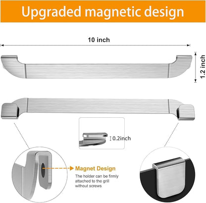 10 Inch Griddle Spatula Holder Magnetic Design, Stainless Steel Grill Barbecue - Image 3