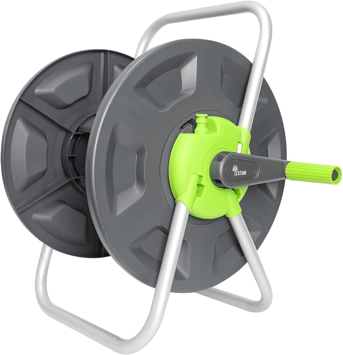 Garden Water Hose Reel Cart, Holds 65-100 Ft of 5/8 Inch, Wall Mounted Garden by Garden
