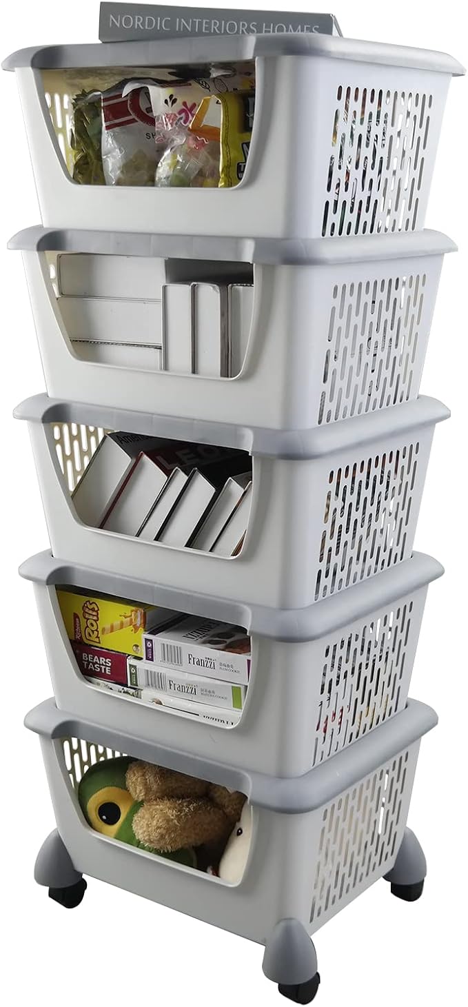 5-Tier Stackable Storage Bins by Buyitt