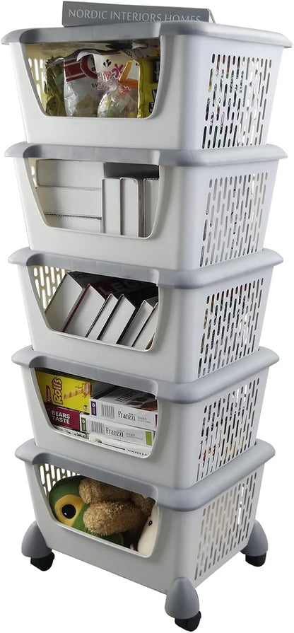 5-Tier Stackable Storage Bins by Buyitt