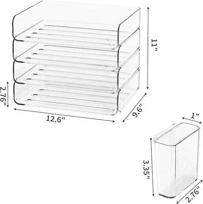 4-Tier Stackable Paper Tray Organizer - Image 5