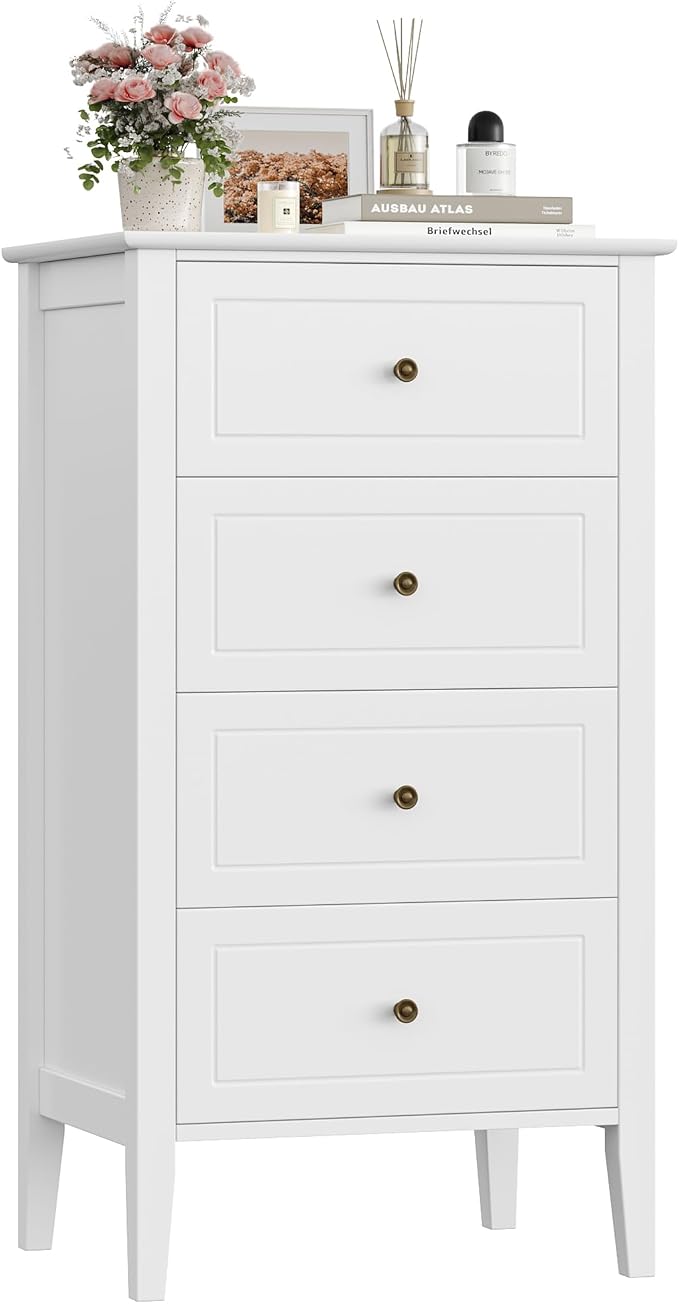 TTVIEW 4 Drawer Dresser, Tall Wood Storage Chest Cabinet - Image 9