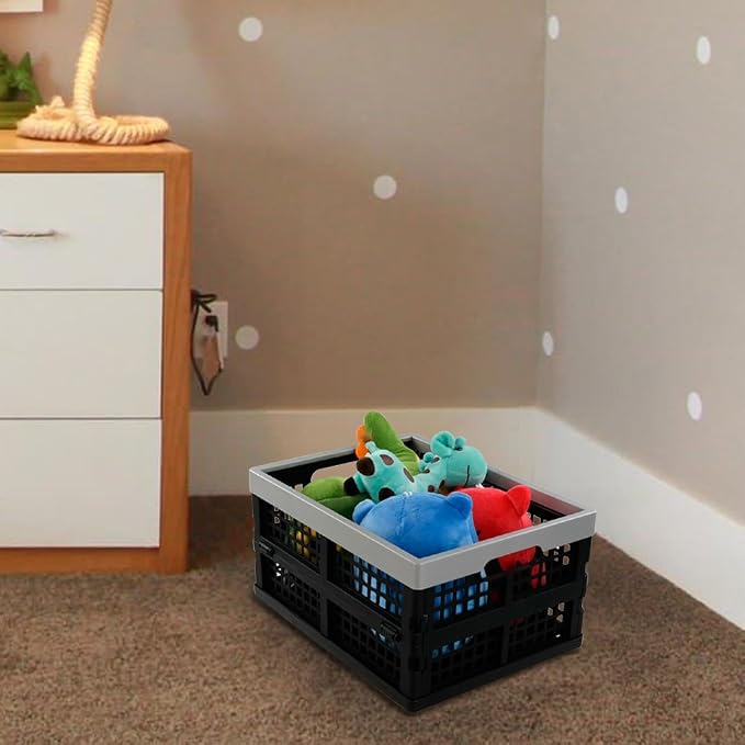 Jekiyo 16-Liter Folding Crates Storage, Collapsible Container Plastic - Image 5