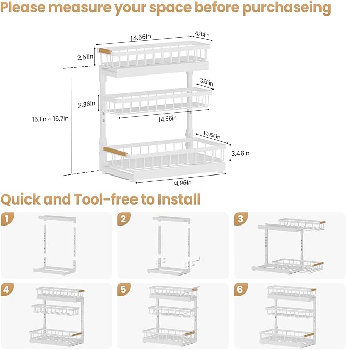 Under Sink Organizer and Storage - Image 9