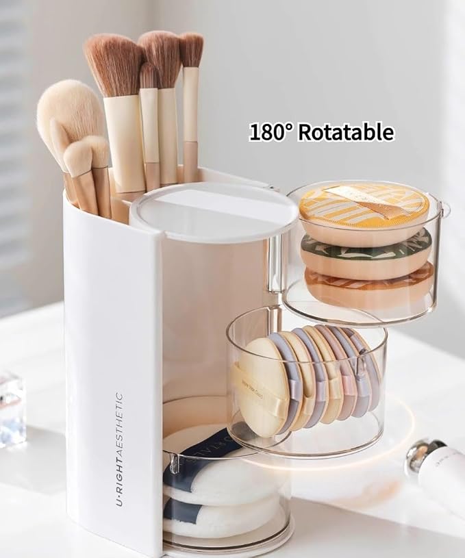 Makeup Organizer Rotating Tower Storage Box - Image 4