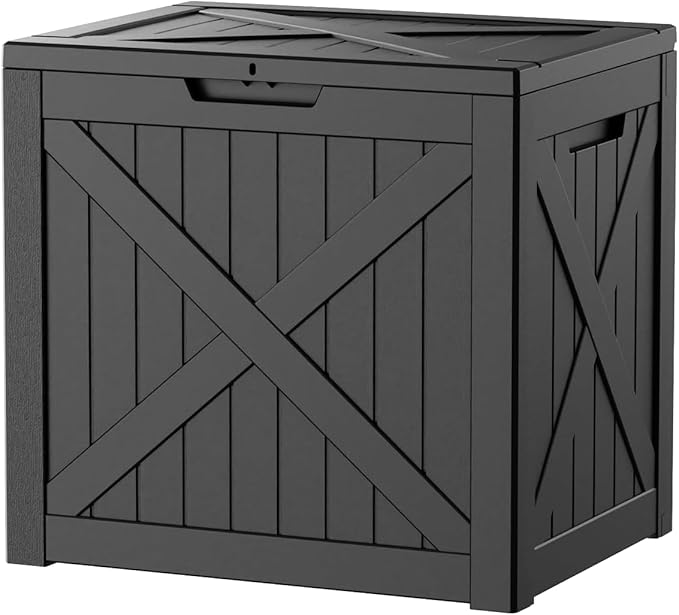 EasyUp 35 Gallon Deck Boxes Outdoor Waterproof, Weatherproof Outdoor Deck Box by EASYUP