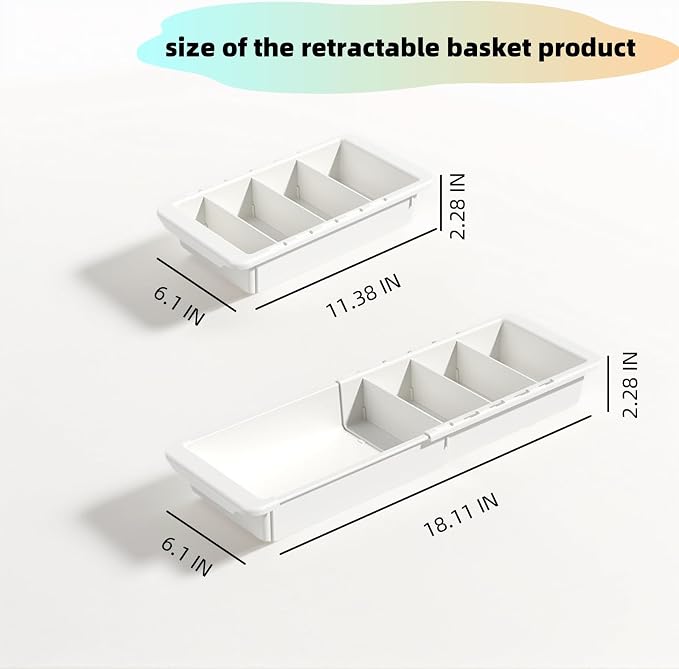 Deep Drawer Organizer, Expandable Storage Trays - Image 5