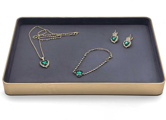 Metal Jewelry Tray, Valet Tray, Bedside Table and Desktop Organizer. It is - Image 3
