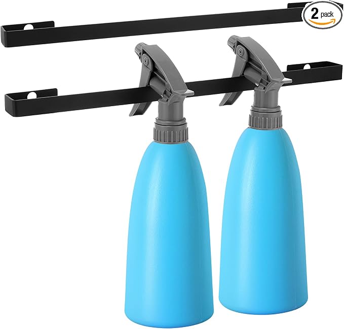 2 Pieces Spray Bottle Organizers 14 Inch Wall Mounted Detailing Bottle Storage by Otoolling