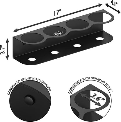 Koova 4 All-Purpose Spray Bottle Holder | Easy Install Wall Mount Hardware - Image 4